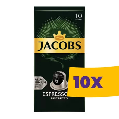 Jacobs Espresso Ristretto Nespresso kompatibilis kávékapszula 10db (Karton - 10 csomag)