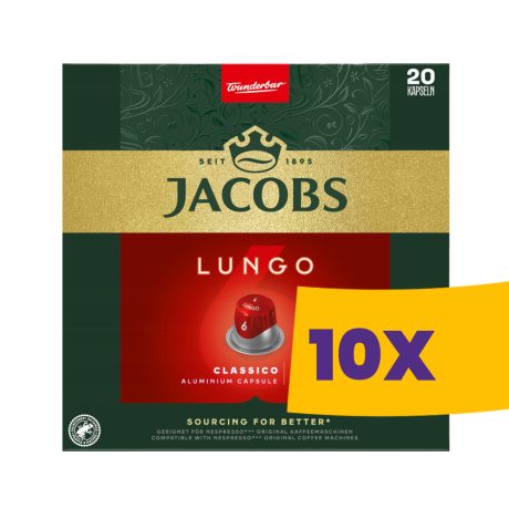 Jacobs Lungo Nespresso kompatibilis kávékapszula 20db (Karton - 10 csomag)