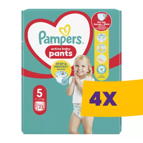 Pampers Active Baby Pants S5 bugyipelenka 11-17kg 22db (Karton - 4 csomag)