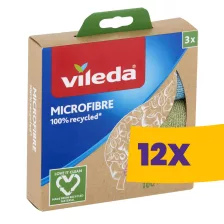   Vileda Recycled újrahasznosított mikroszálas törlőkendő 3db (Karton - 12 csomag)