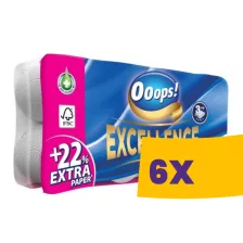   Ooops! Excellence WC papír - 3 rétegű, 8 tekercs (Karton - 6 csomag)