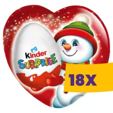   Kinder karácsonyi tejcsokoládé szív meglepetéssel 53g (Karton - 18 db)