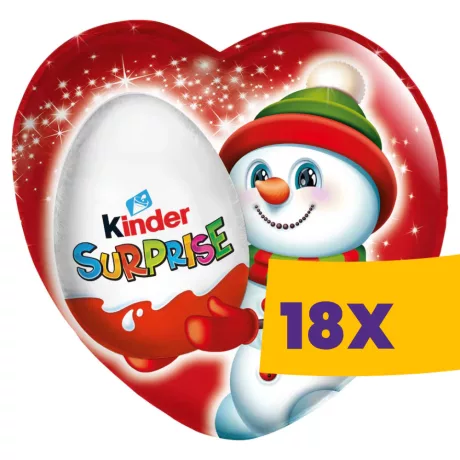 Kinder karácsonyi tejcsokoládé szív meglepetéssel 53g (Karton - 18 db)