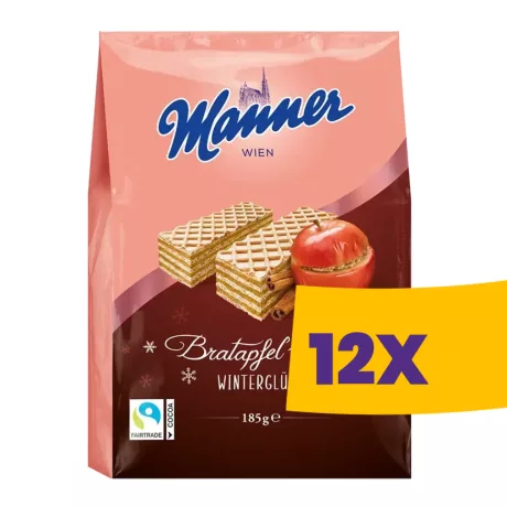 Manner Sült almás-fahéjas téli ostya 185g (Karton - 12 db)