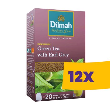 Dilmah Green Tea with Earl Grey 20 filter (Karton - 12 csomag)