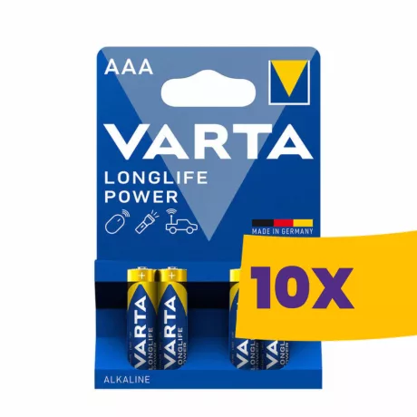 Varta AAA LR3 Longlife Power mini ceruza elem 4db (Karton - 10 csomag)