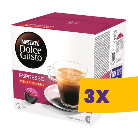 Nescafé Dolce Gusto Espresso kávékapszula koffeinmentes 16db (Karton - 3 csomag)