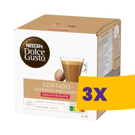 Nescafé Dolce Gusto Cortado kávékapszula koffeinmentes 16db (Karton - 3 csomag)
