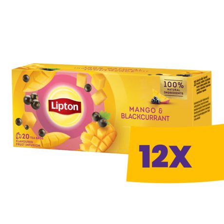 Lipton Mangó-feketeribizli gyümölcstea 20 filter (Karton - 12 csomag)