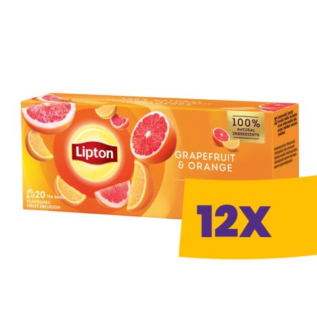 Lipton Grapefruit-narancs gyümölcstea 20 filter (Karton - 12 csomag)