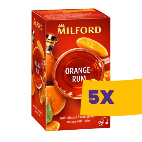 Milford Narancs-Rum gyümölcstea 20 filter (Karton - 5 csomag)