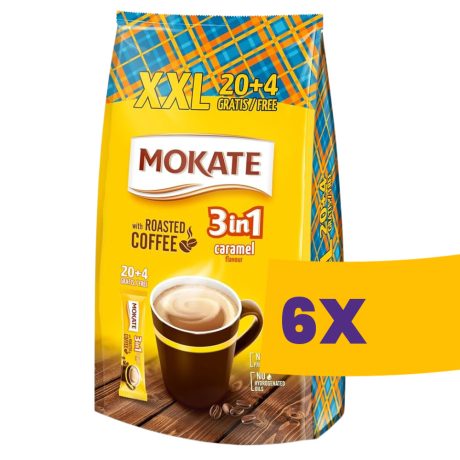 Mokate XXL 3in1 instant kávé Karamell 20+4x17g (Karton - 6 csomag)