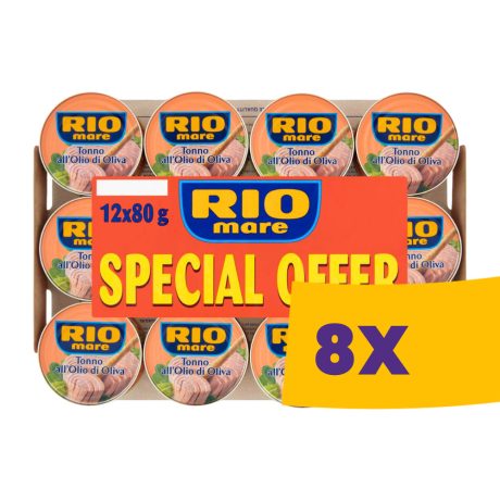 Rio Mare tonhal olívaolajban 12x80g (Karton - 8 csomag)