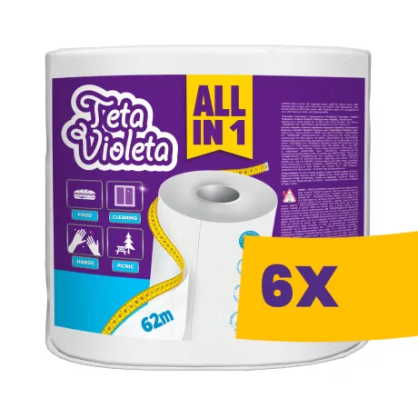 Violeta Allin1 Maxi háztartási papírtörlő - 2 rétegű (Karton - 6 tekercs)