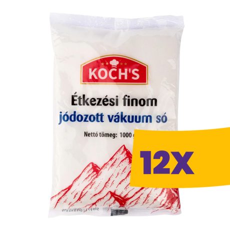 Koch's étkezési finom jódozott vákuum só 1kg (Karton - 12 db)