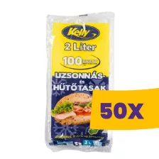   Kelly hűtő és uzsonnás tasak 2L 100db/tek (Karton - 50 tekercs)