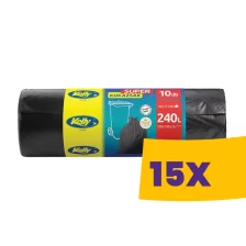   Kelly Super kukazsák 240L - 100*140cm, extra erős, 10db/tek (Karton - 15 tekercs)