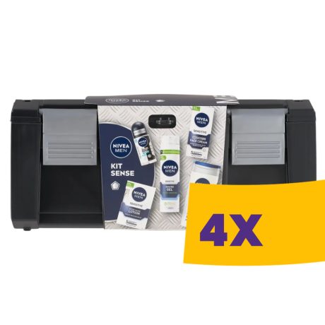 Nivea Men Ajándékcsomag szerszámosládával - Tusfürdő + Golyós dezodor + After Shave + Arckrém (Karton - 4 csomag)