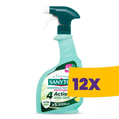 Sanytol 4 Actions Ultra erős fertőtlenítő felülettisztító spray Lime 500ml (Karton - 12 db)