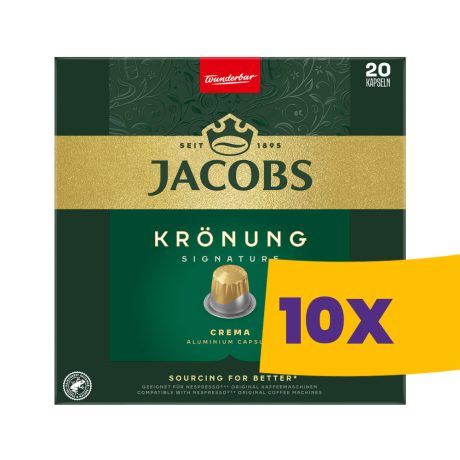 Jacobs Krönüng Crema Nespresso kompatibilis kávékapszula 20db (Karton - 10 csomag)