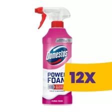   Domestos Power Foam WC és fürdőszoba tisztító hab Floral Fresh 435ml (Karton - 12 db)