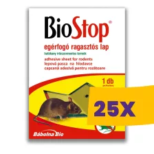 BioStop egérfogó ragasztós lap (Karton - 25 db)