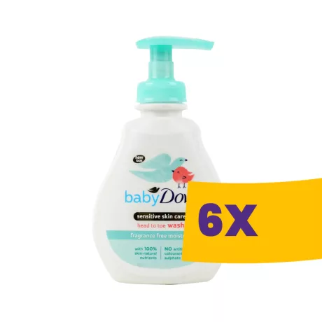 Dove Baby pumpás tusfürdő és sampon érzékeny bőrre 200ml (Karton - 6 db)