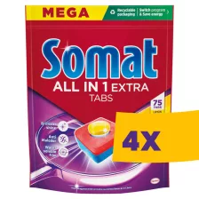   Somat All in 1 mosogatógép tabletta Lime 75db (Karton - 4 csomag)