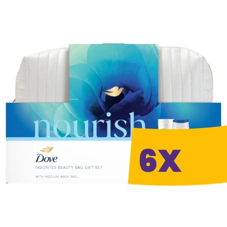 Dove Nourish Extra Ajándékcsomag neszeszerrel - Tusfürdő + Sampon + Dezodor + Testápoló + Szappan (Karton - 6 csomag)