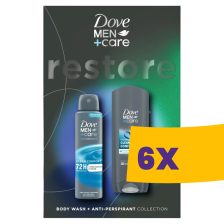   Dove Men+Care Clean Comfort Ajándékcsomag - Tusfürdő + Dezodor (Karton - 6 csomag)