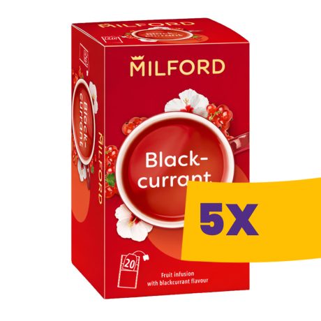 Milford Feketeribizli gyümölcstea 20 filter (Karton - 5 csomag)
