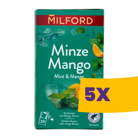 Milford Borsmenta-Mangó gyógynövényes tea 20 filter (Karton - 5 csomag)