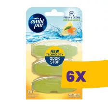   Ambi Pur WC illatosító gél utántöltő Lemon & Mandarin 3x55ml (Karton - 6 csomag)