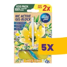   Ambi Pur aktív WC illatosító gél blokk Citrus & Jasmin 2x45g (Karton - 5 csomag)