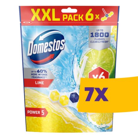 Domestos Power5 WC illatosító rúd Lime 6x50g (Karton - 7 csomag)