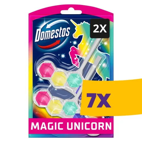 Domestos Power5 WC illatosító rúd Magic Unicorn 2x50g (Karton - 7 csomag)