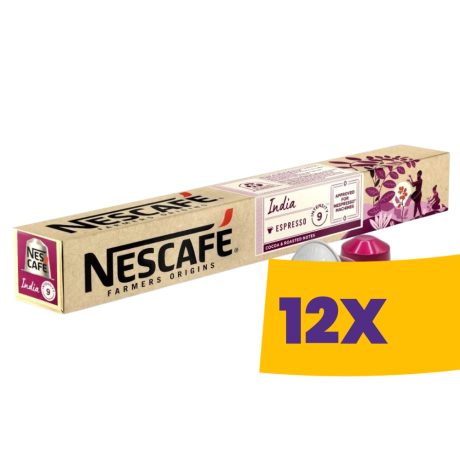 Nescafé Farmers India Espresso Nespresso kávékapszula 10db (Karton - 12 csomag)