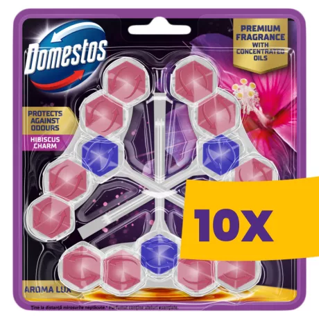 Domestos Aroma Lux WC-rúd Hibiscus Charm 3x50g (Karton - 10 csomag)