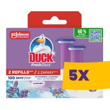   Duck Fresh Discs WC-öblítő korong utántöltő Levendula utántöltő 2x36ml (Karton - 5 csomag)