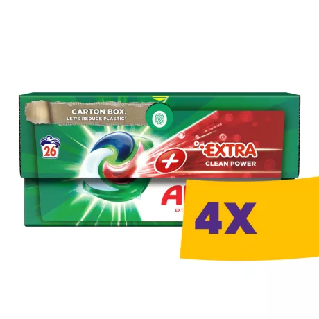 Ariel Allin1 Pods Extra Clean mosókapszula univerzális 26db (Karton - 4 csomag)