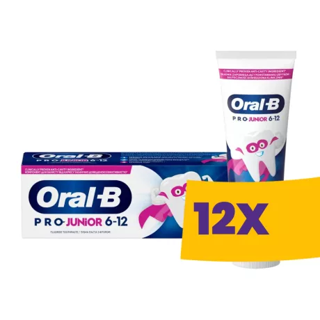 Oral-B Pro Junior gyermek fogkrém 6-12 éves korig 75ml (Karton - 12 db)