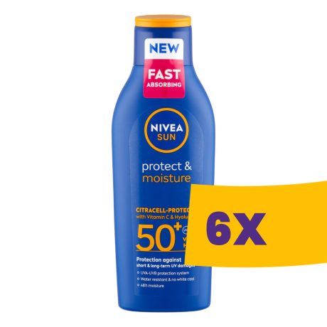 Nivea Sun Protect & Moisture naptej SPF50 200ml (Karton - 6 db)