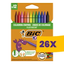 BIC Kids zsírkréta készlet 12db (Karton - 26 csomag)