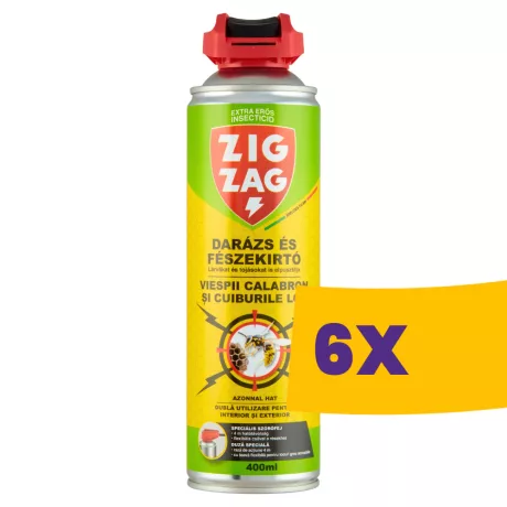 Zig Zag darázs- és fészekirtó aeroszol 400ml (Karton - 6 db)