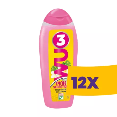 WU3 Tusfürdő és sampon Pink Sensation 280ml (Karton - 12 db)
