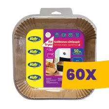   Kelly Air Fryer sütőpapír szögletes 20cm 50db (Karton - 60 csomag)