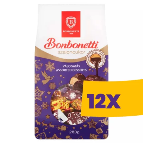 Bonbonetti Ét- és tejcsokoládés szaloncukor válogatás 280g (Karton - 12 db)