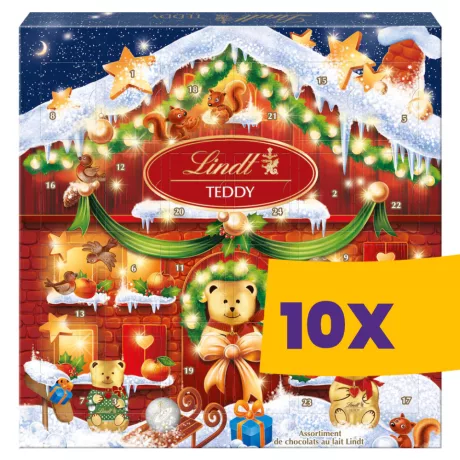 Lindt Teddy adventi naptár 124g (Karton - 10 db)