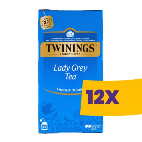 Twinings Lady Grey Citrus ízű fekete tea 25 filter (Karton - 12 csomag)