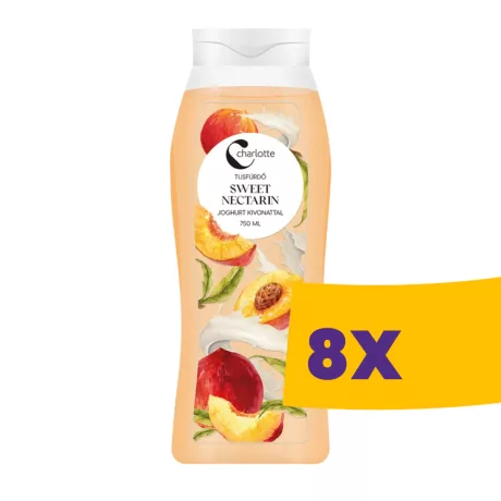 Charlotte Sweet Nectarine tusfürdő joghurtkivonattal 750ml (Karton - 8 db)